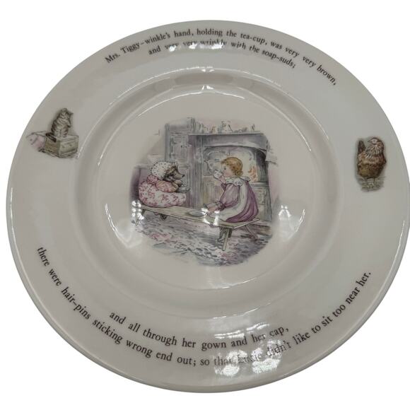 Wedgwood Mrs. Tiddy Winkle Dinner Plate and Peter Rabbit B&B Plate Bone China - Picture 3 of 12